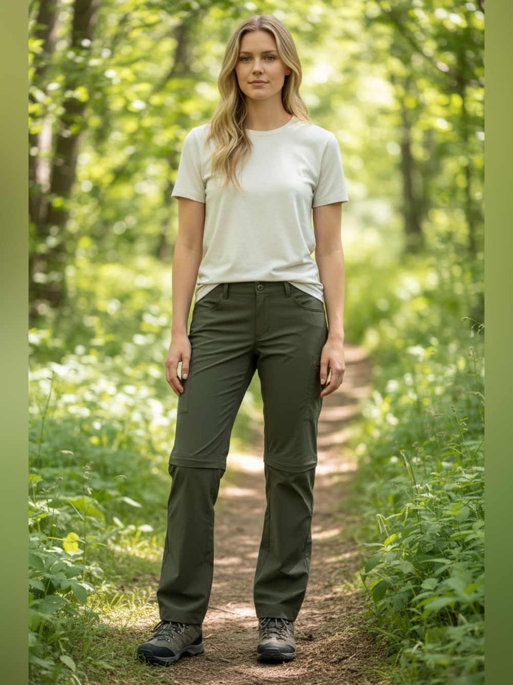 Mountain Hardware Olive Green Cargo Zip-Off Pants